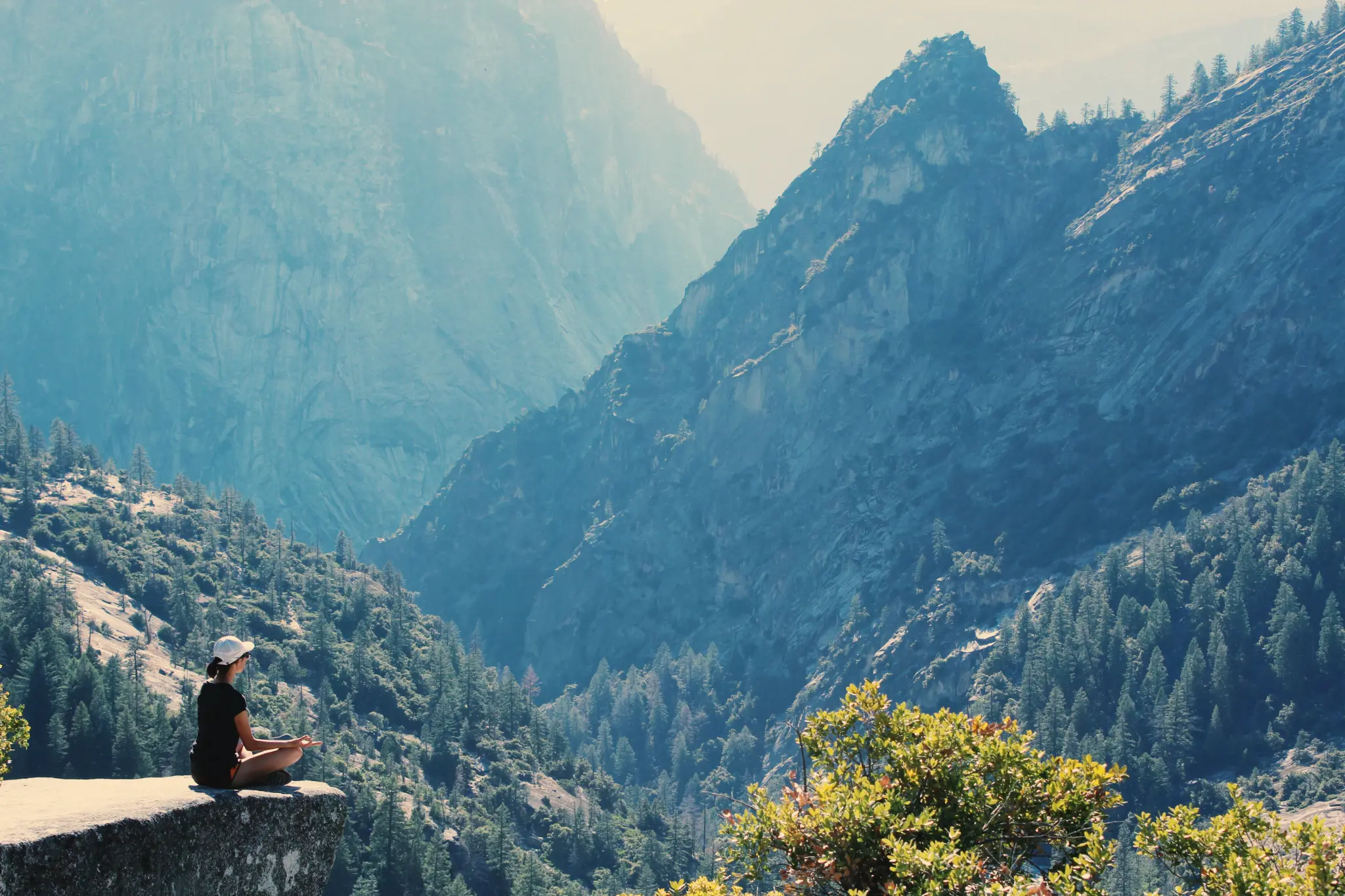 Person meditating in nature — therapy for anxiety in Los Angeles