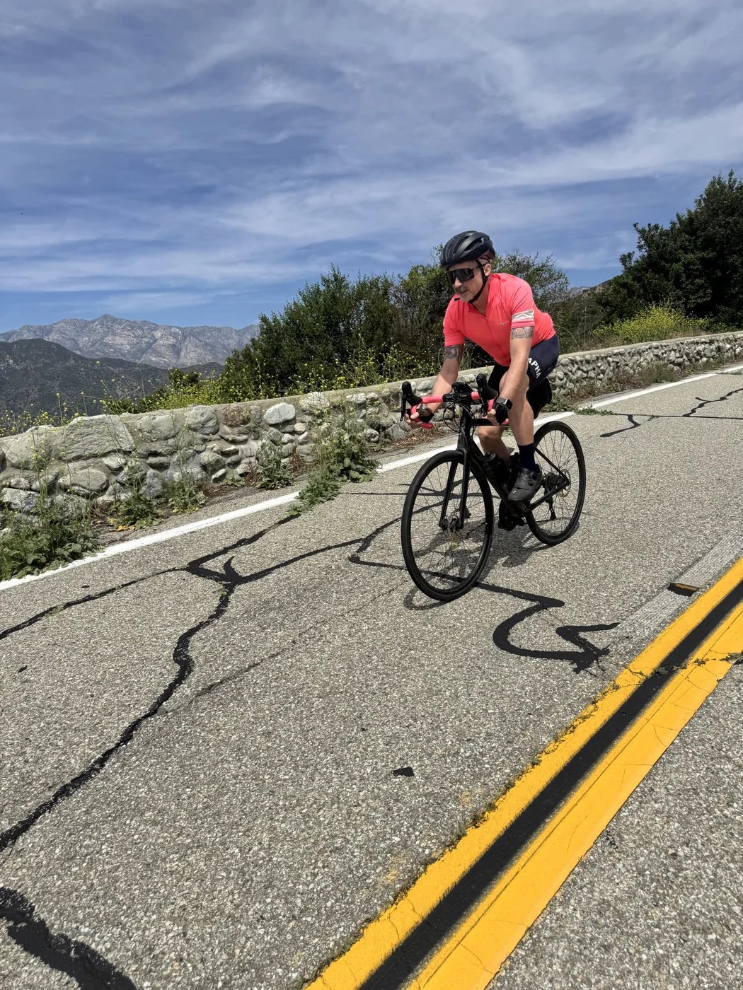 Alan Meier cycling outdoors in Los Angeles